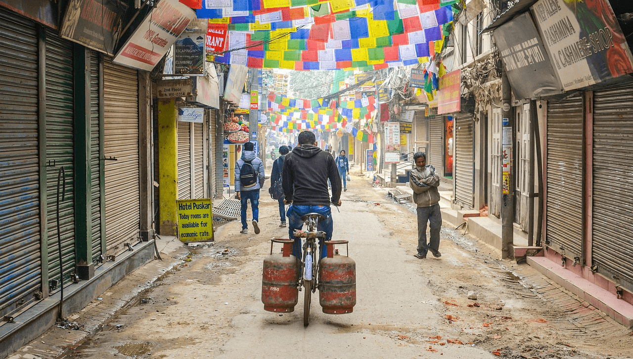 Peaceful streets of Thamel